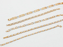 На фото Золотые браслеты в Казахстане №1501: Красное золото 585 Родирование Фианит  .