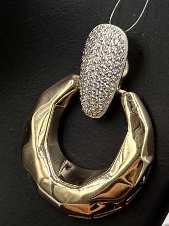 На фото Золотые подвески в Казахстане №подвеска из красного золота с фианитом вес 2.95 г:     .