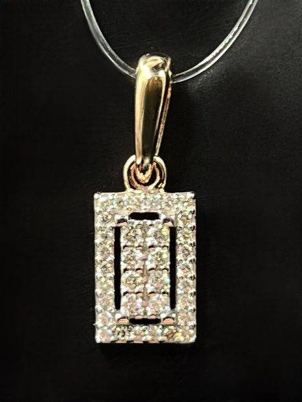 На фото Золотые подвески в Казахстане №подвеска из красного золота с бриллиантом вес 0.84 г:     .