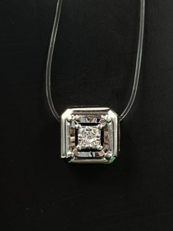 На фото Золотые подвески в Казахстане №подвеска из белого золота с бриллиантом вес 0.87 г:     .