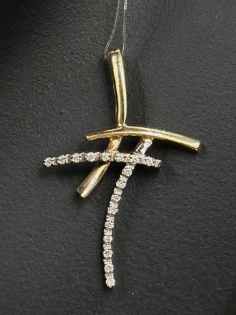 На фото Золотые подвески в Казахстане №подвеска из красного золота с бриллиантом вес 1.55 г:     .