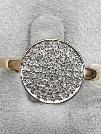 На фото Золотые кольца в Казахстане №кольцо из белого золота с бриллиантом 17.5 вес 1.67 г:     .