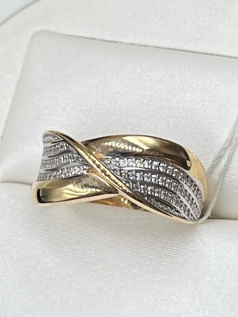 На фото Золотые кольца в Казахстане №кольцо из красного золота с фианитом 18 вес 3.73 г:     .