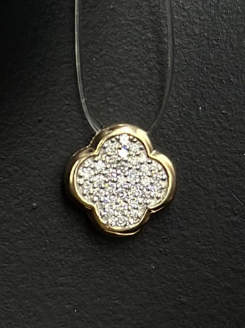 На фото Золотые подвески в Казахстане №подвеска из красного золота с бриллиантом вес 1.23 г:     .