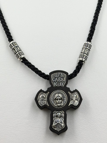 На фото Золотые кресты в Казахстане №крестик из серебристый с деревоом вес 11.47 г:     .