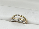 На фото Золотые кольца в Казахстане №кольцо из белого золота с фианитом 16.5 вес 3 г:     .