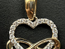 На фото Золотые подвески в Казахстане №подвеска из красного золота с фианитом вес 1.34 г:     .