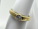 На фото Золотые кольца в Казахстане №кольцо из желтого золота с фианитом 15.5 вес 2.01 г:     .