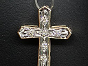 На фото Золотые кресты в Казахстане №крестик из белого золота с бриллиантом вес 1.92 г:     .