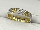 На фото Золотые кольца в Казахстане №кольцо из желтого золота с цирконием 17 вес 2.31 г:     .