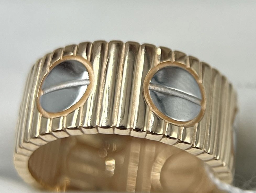 На фото Золотые кольца в Казахстане №кольцо из белого золота без вставки 16.5 вес 2.95 г:     .