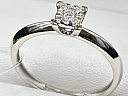 На фото Золотые кольца в Казахстане №кольцо из белого золота с бриллиантом 17 вес 1.34 г:     .