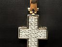 На фото Золотые кресты в Казахстане №крестик из красного золота с бриллиантом вес 1.13 г:     .