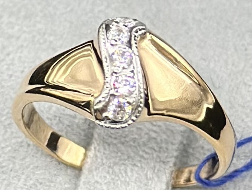 На фото Золотые кольца в Казахстане №кольцо из красного золота без вставки 17 вес 2.59 г:     .