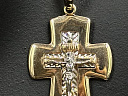 На фото Золотые кресты в Казахстане №крестик из красного золота без вставки вес 4.52 г:     .