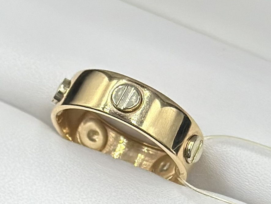 На фото Золотые кольца в Казахстане №кольцо из красного золота без вставки 17 вес 2.89 г:     .