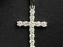 На фото Золотые кресты в Казахстане №крестик из белого золота с бриллиантом вес 1.21 г:     .