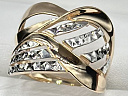 На фото Золотые кольца в Казахстане №кольцо из белого золота без вставки 18.5 вес 3.88 г:     .
