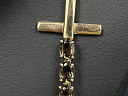 На фото Золотые кресты в Казахстане №крестик из красного золота с раухтопазом вес 2.48 г:     .