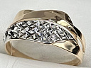 На фото Золотые кольца в Казахстане №кольцо из белого золота без вставки 18.5 вес 2.35 г:     .