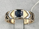 На фото Золотые печатки в Казахстане №печатка из белого золота с сапфиром 21.5 вес 7.15 г:     .