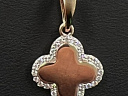 На фото Золотые подвески в Казахстане №подвеска из красного золота с фианитом вес 1.34 г:     .