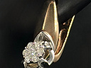 На фото Золотые серьги с янтарем в Казахстане №серьги из белого золота с бриллиантом вес 3.6 г:     .