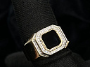 На фото Золотые печатки в Казахстане №печатка из красного золота с фианитом и ониксом 20 вес 6.6 г:     .