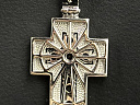 На фото Золотые кресты в Казахстане №крестик из белого золота с бриллиантом вес 4.71 г:     .