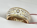 На фото Золотые кольца в Казахстане №кольцо из красного золота с бриллиантом и эмалью 17.5 вес 8.71 г:     .