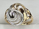 На фото Золотые кольца в Казахстане №кольцо из белого золота с бриллиантом 16.5 вес 3.01 г:     .