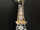 На фото Золотые подвески в Казахстане №подвеска из красного золота с бриллиантом вес 0.62 г:     .