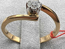 На фото Золотые кольца в Казахстане №кольцо из красного золота с бриллиантом 18 вес 2.31 г:     .