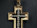 На фото Золотые кресты в Казахстане №крестик из красного золота без вставки вес 1.97 г:     .