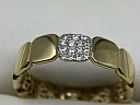 На фото Золотые кольца в Казахстане №кольцо из желтого золота с цирконием 18 вес 2.86 г:     .