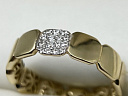 На фото Золотые кольца в Казахстане №кольцо из желтого золота с цирконием 18 вес 2.86 г:     .