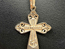 На фото Золотые кресты в Казахстане №крестик из белого золота с фианитом вес 1.16 г:     .