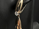 На фото Золотые серьги с янтарем в Казахстане №серьги из красного золота с фианитом вес 3.65 г:     .