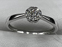 На фото Золотые кольца в Казахстане №кольцо из белого золота с бриллиантом 17 вес 1.53 г:     .