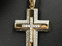 На фото Золотые кресты в Казахстане №крестик из красного золота с бриллиантом вес 3.69 г:     .