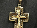 На фото Золотые кресты в Казахстане №крестик из красного золота с фианитом вес 2.03 г:     .