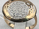 На фото Золотые кольца в Казахстане №кольцо из красного золота с фианитом 18.5 вес 3.86 г:     .