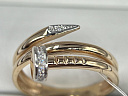 На фото Золотые кольца в Казахстане №кольцо из красного золота с фианитом 17 вес 2.53 г:     .