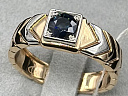 На фото Золотые печатки в Казахстане №печатка из белого золота с сапфиром 21.5 вес 7.15 г:     .