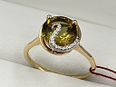 На фото Золотые кольца в Казахстане №кольцо из красного золота с фианитом и александритом 18 вес 2.87 г:     .