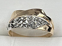 На фото Золотые кольца в Казахстане №кольцо из белого золота без вставки 18.5 вес 2.35 г:     .