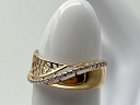 На фото Золотые кольца в Казахстане №кольцо из красного золота с фианитом 17 вес 1.47 г:     .