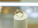 На фото Золотые кольца в Казахстане №1239: Красное золото Au585 Родирование Бриллиант  SOKOLOV.