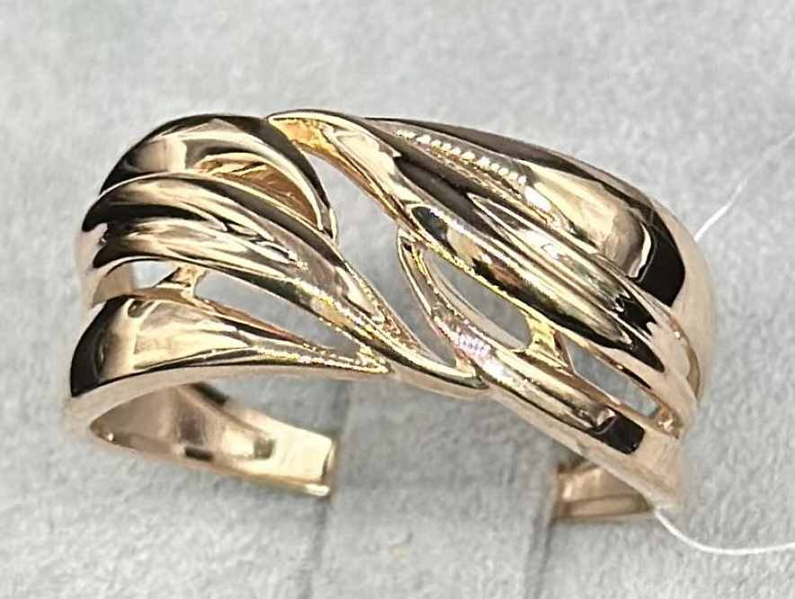 На фото Золотые кольца в Казахстане №кольцо из красного золота без вставки 19 вес 2.99 г:     .