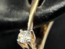На фото Золотые серьги  №серьги из красного золота с бриллиантом вес 1.98 г:     .